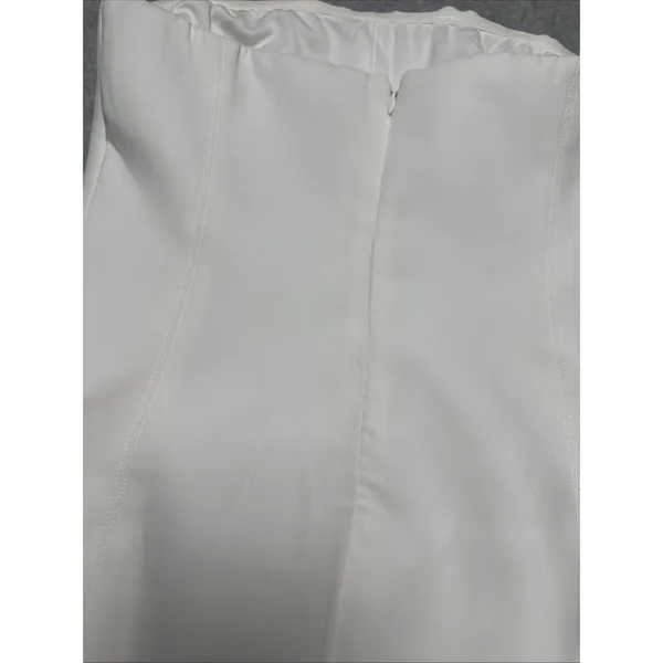 Meshki Strapless White Mini Dress with Seam Detailing - Image 3