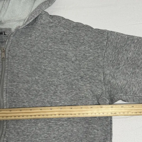 Madewell MWL Betterterry Full-Zip Hoodie Sweatshirt Size M Gray Cozy Lounge‎ - Image 4