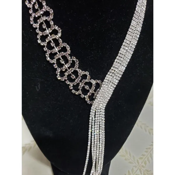 💯%Free peoplRhinestone Edge Of Romance Nec - Image 8