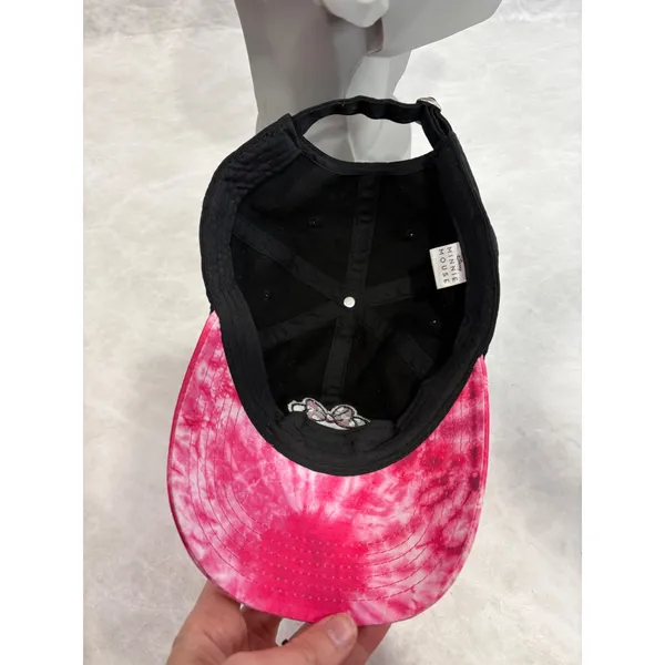 Disney‎ Minnie Mouse Baseball Cap Hat Black Pink Tie Dye Adjustable QQC2568 - Image 5