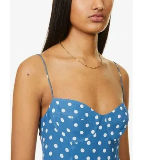 💕REFORMATION💕 Juliette Dress ~ Lazuli Blue Polka Dot Print 6 - Image 6