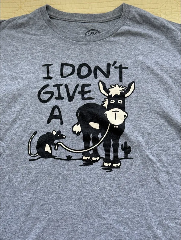 Funny Graphic Tee – Gray “I Don’t Give A…” Shirt - Image 3