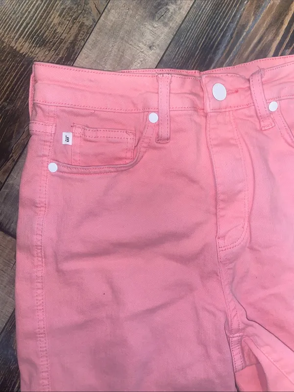 Judy Blue Pink High-Rise Denim Shorts size M - Image 4