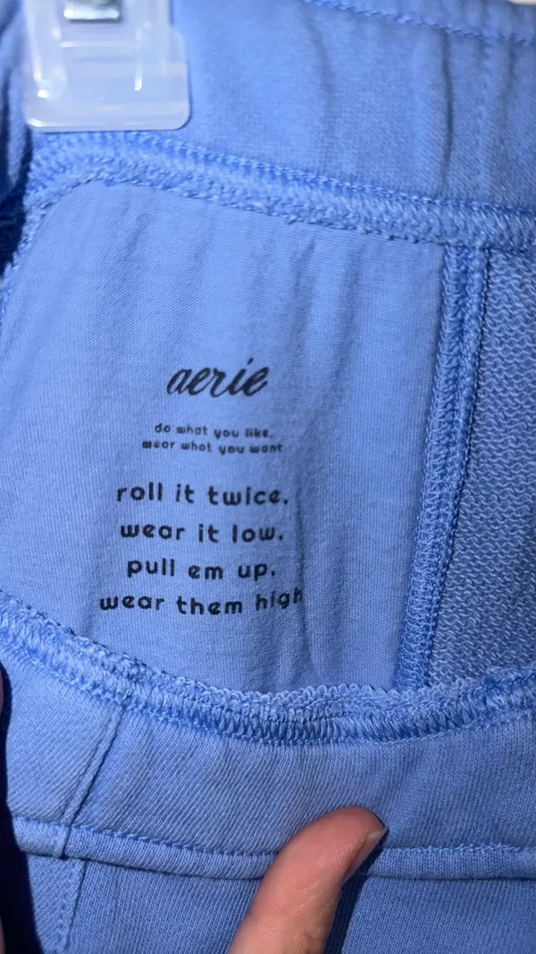 Aerie Small Straight-Leg Blue Sweatpants - Image 5