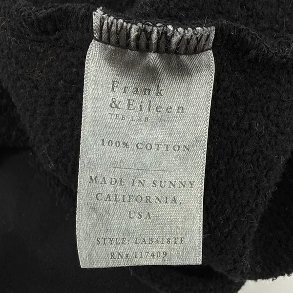 Frank & Eileen Black Isabelle Funnel Neck Triple Fleece Sweatshirt Midi Dress S‎ - Image 8