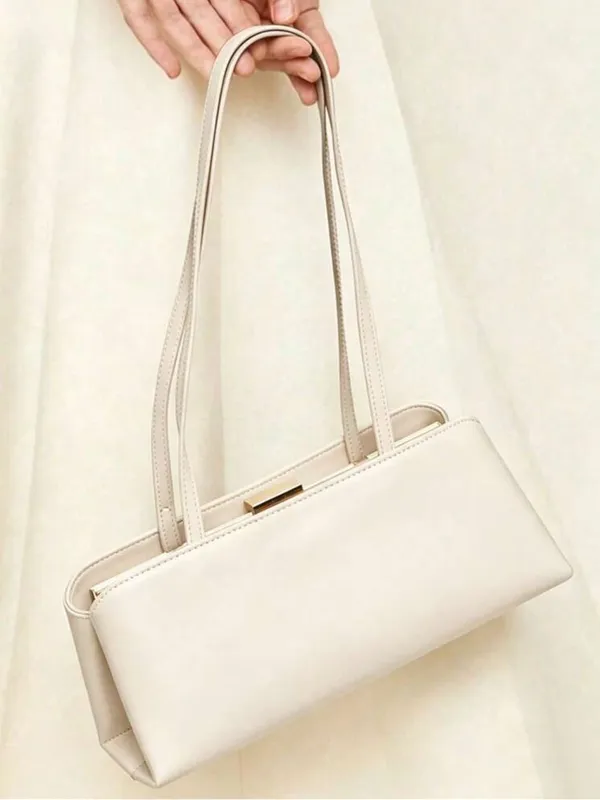 Ivory off white Cream Top Handle purse Bag (2 exchangeable strap lengths) - Image 4