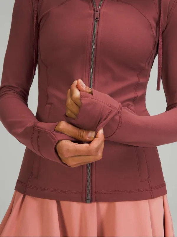 lululemon athletica Define Full-Zip Hooded Nulu Jacket In Smoky Red Size 2 - Image 2