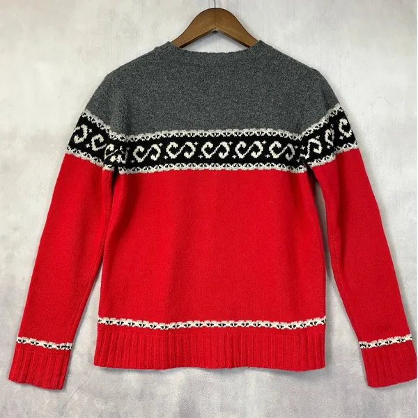 NorthWestBlue Women Fair Isle Lambswool Sweater Size S Nordic Apres Ski‎ Cabin - Image 2
