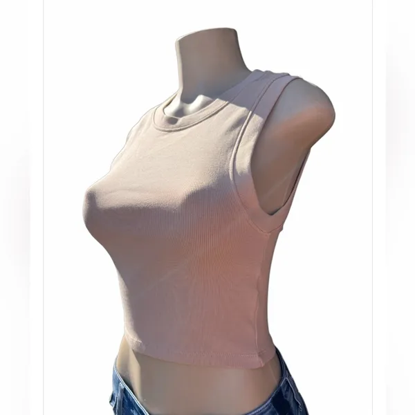Zara Tan  Ribbed Crop Top - Image 6