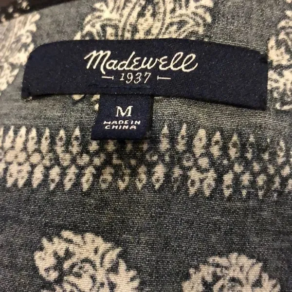 Madewell Black & White Paisley Tank Top - Image 6