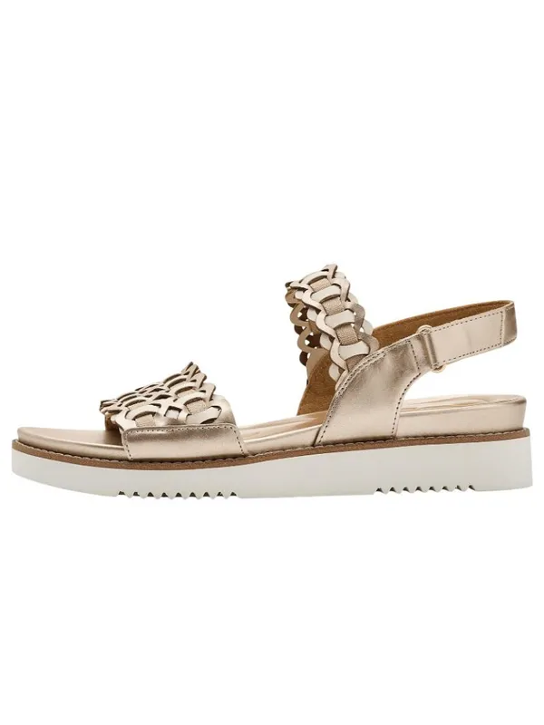 NWT Easy Spirit Warna Woven Slingback Sandal SEWARNA3 Gold Multi 9M - Image 4