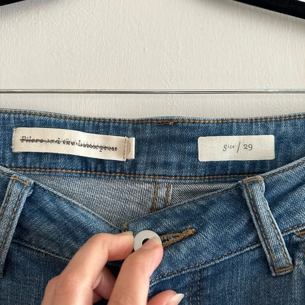 Pilcro And The Letterpress Anthropologie Flare Flounce Floral Hem Jeans - Image 3