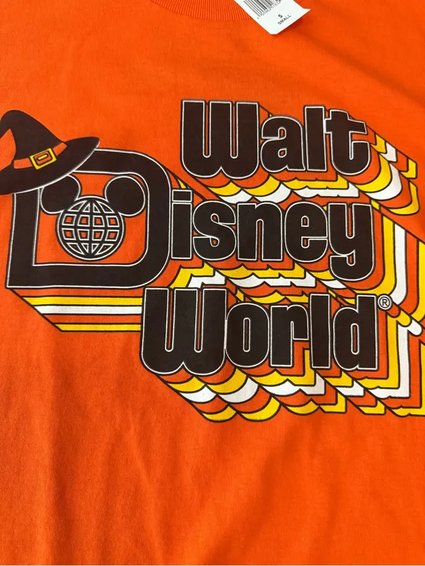 Walt Disney World Park Mickey Halloween Orange Retro 2023 T-Shirt Adult S NEW - Image 2