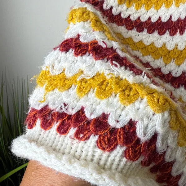 Molly Bracken Chunky Knit Striped Long Sleeve Retro Sweater Size M/L‎ Crochet - Image 5
