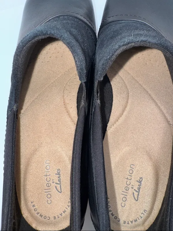 Clarks Emily Step Loafer Bootie Shoes Black Leather Women’s 9 - Image 7