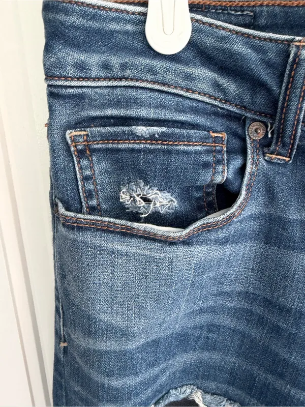 American Eagle Super Stretch X Distressed Skinny Jeans Size 12 Long - Image 5