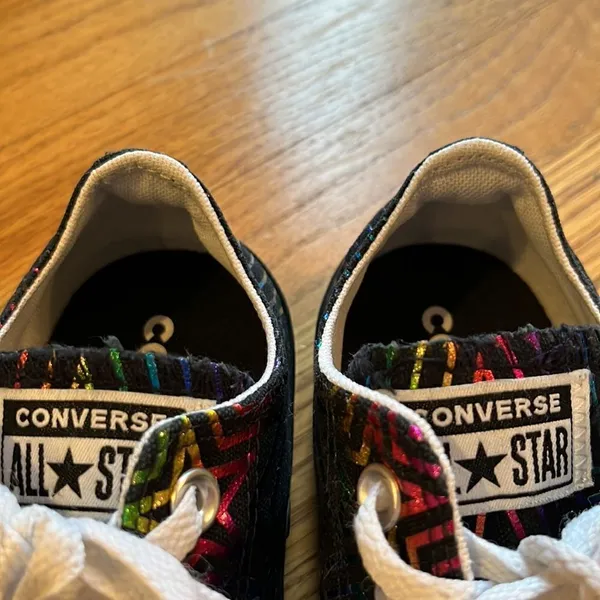 Converse Chuck Taylor All Star Ox "All Of the Stars" Women Shoes Black-White- 7M - Image 14