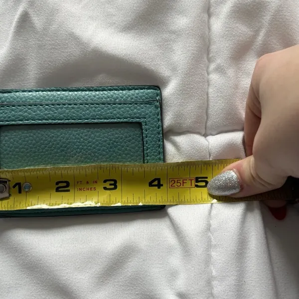 Nanette Lepore‎ Card Case Teal Green ID Holder Credit Card Small Designer - Image 2