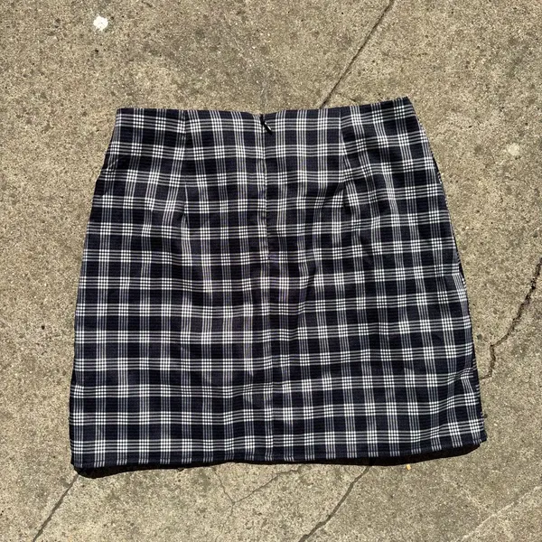 Forever 21 Black Navy Mini Skirt Super Stretch Ribbed Pencil S - Image 5