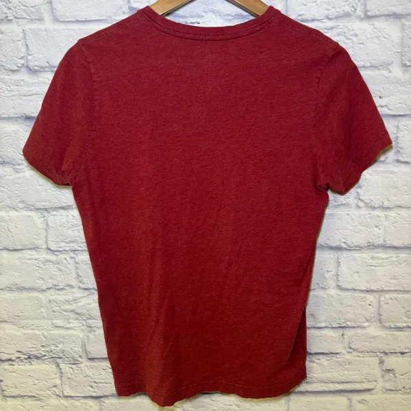 Psycho Bunny Men's X-Small Tee Shirt V-Neck Red Pima Cotton Classic Size 3 - Image 7