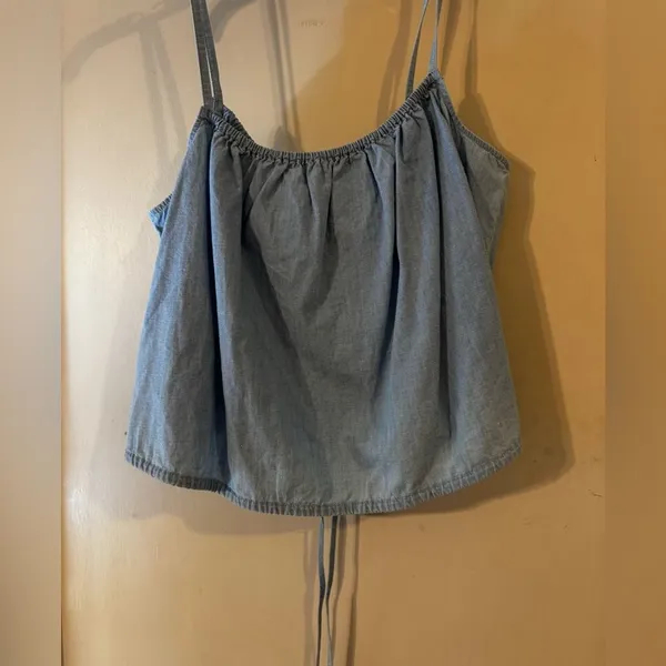 Madewell Denim Top Womens XL nwot Blue Chambray Meriden Vineshire Wash B1 - Image 8