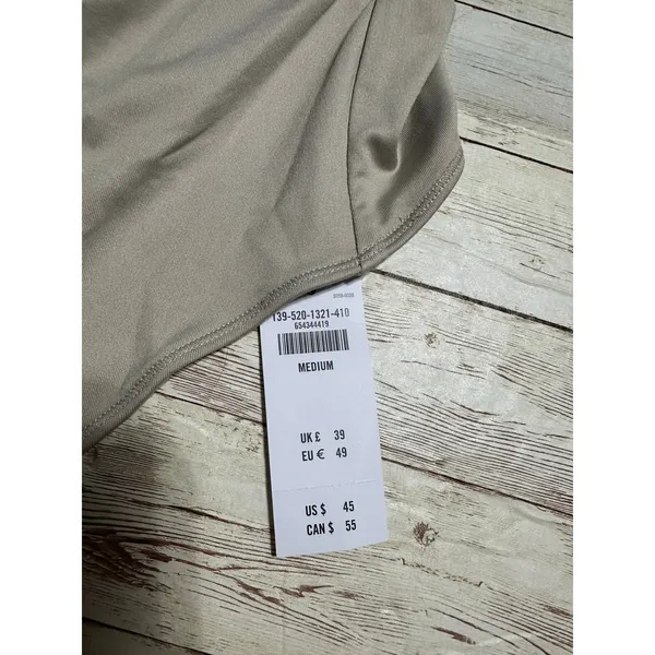 Abercrombie Fitch Soft A&F Collection Ruched Body Suit Medium Beige Neutral NWT - Image 3