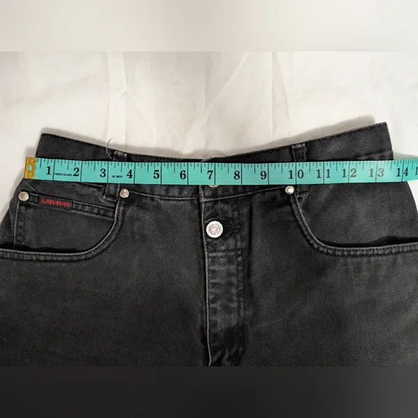 Vintage Lawman Side Button Slim Fit Shorts Juniors 11 Black Wash - Image 7