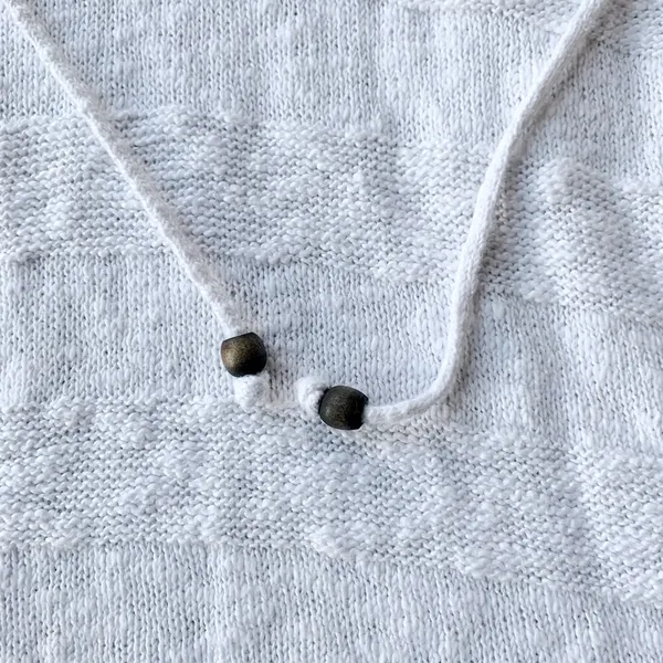 White Cotton Sweater Pullover Hooded - Image 6