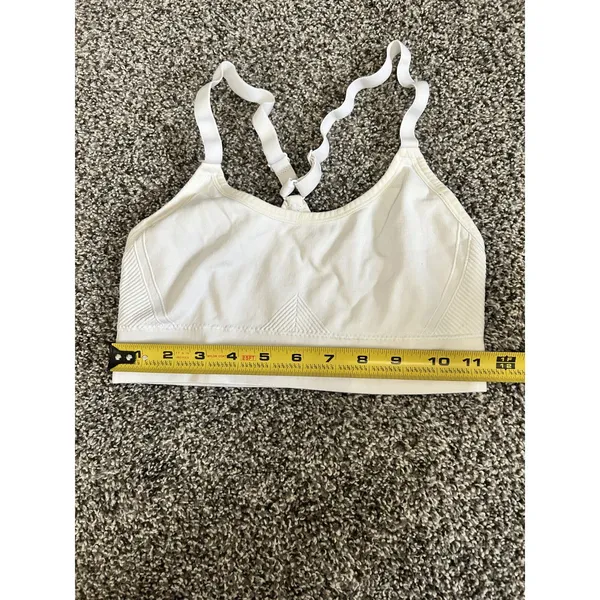 New Balance White Seamless Light-Support Sports Bra M - Image 3