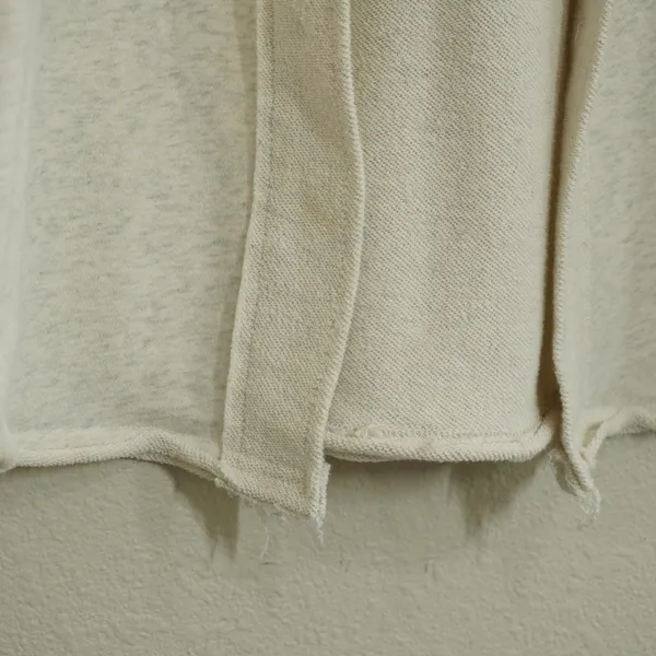 POL Size Large Cream Shacket French Terry Oversized Button Down Fall‎ Cozy Layer - Image 2