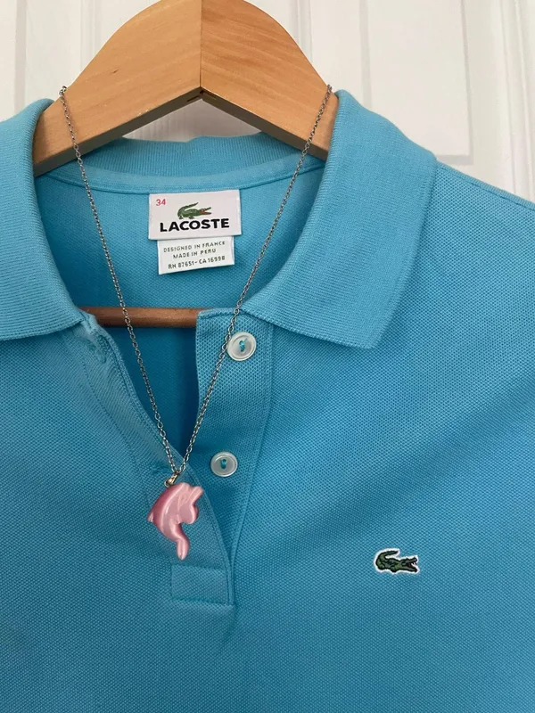 Y2K Lacoste Baby Blue Polo - Image 2