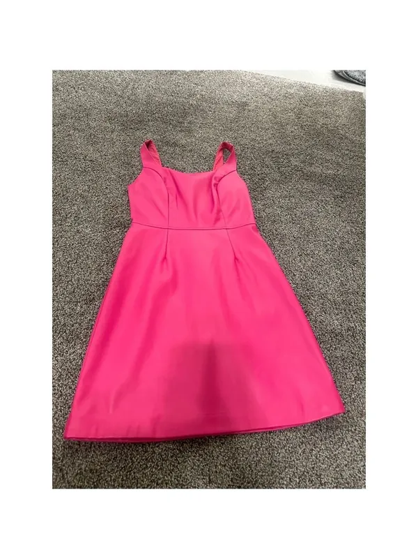 BCBGeneration Mini Dress Pink XXS Faux Leather - Image 3