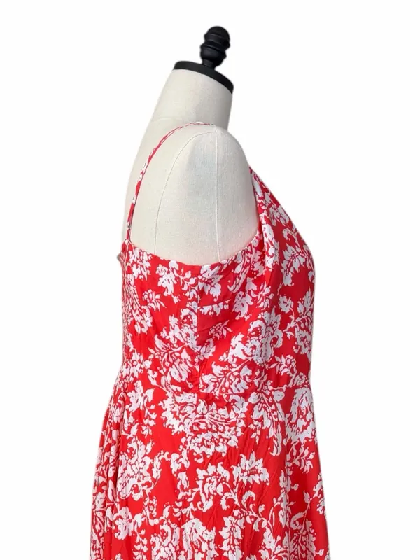 Gap Soft Cami Dress XXL V Neck Smocked Floral Red White NWT Sundress Casual - Image 7