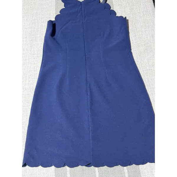 Maison Jules Navy Blue Scalloped Halter A-Line Dress Womens Size Medium M - Image 5