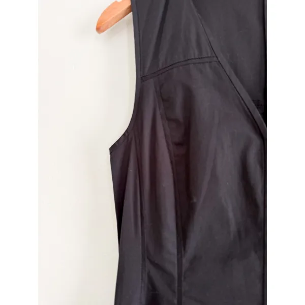 Madewell | NWT V-Neck Circle Midi Dress Black | Sz 2 - Image 4