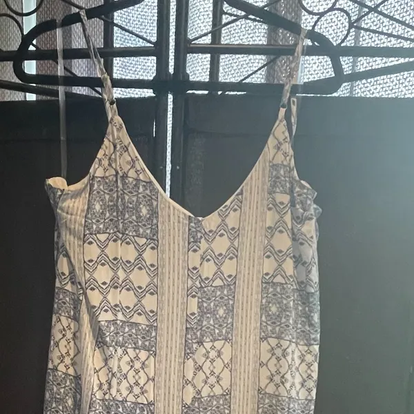 Emily Wonder Blue and White Maxi Sundress - Size L - NWT - Image 3