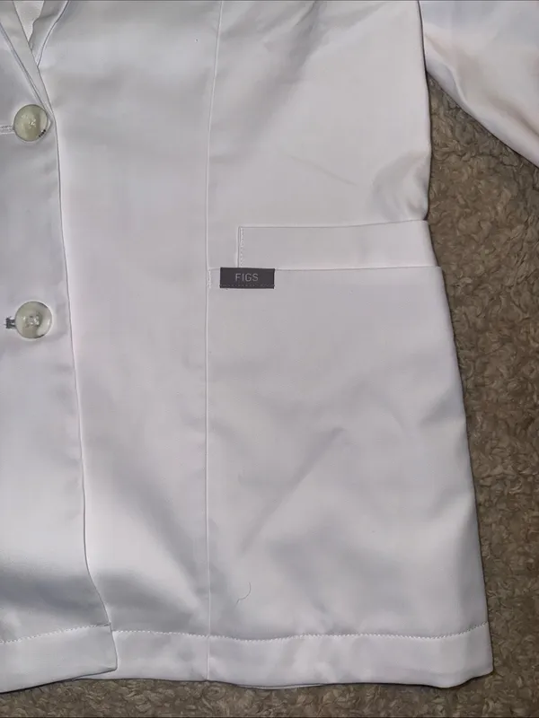 NWT FIGS White Women's Lab Blazer with Notch Collar - Image 4