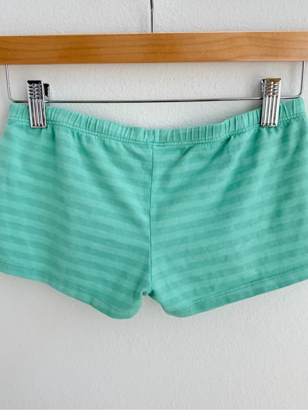 Brandy Melville Mint Green Striped Boyshort Shorts NWT - Image 6