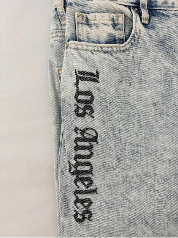 PacSun los angeles graphic jeans acid wash Skelton dreamland 28 - Image 11