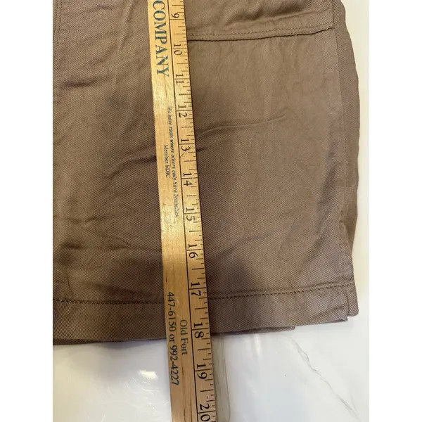 Tribal Brand Coffee Brown Pull on Skirt Crochet Drawstring Pockets Size Medium - Image 5