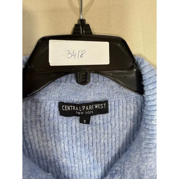 Central Park West Millie Oversized blue Polo Sweater Small - Image 2
