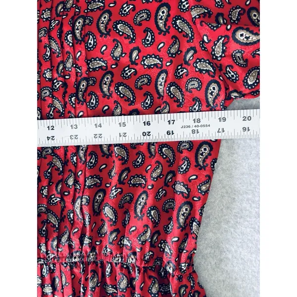 Vintage Talbots Paisley Maxi Dress Prairiecore Cottagecore Long Sleeve Womens 12 - Image 13