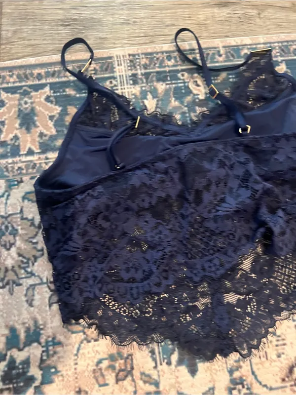 Aerie Navy Lace Bralette Cami - Image 6