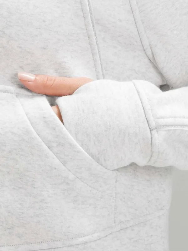 Lululemon Scuba Oversized Half-Zip Hoodie Plush light gray silver medium / Large - Image 5