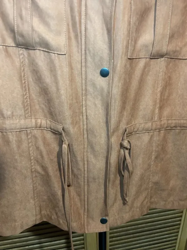 Staccato Womens Rust Faux Suede Utility Anorak Vest size L - Image 4