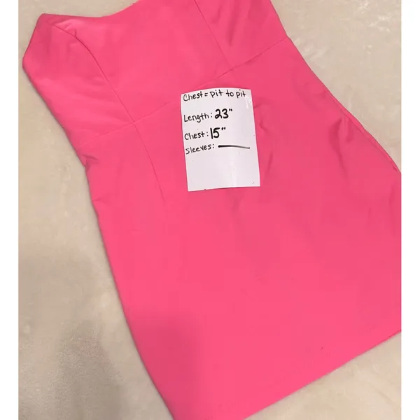 Superdown Stevie Sweetheart Mini Dress Women's S Hot Pink Strapless Bodycon - Image 5