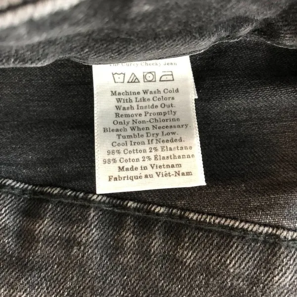 Everlane The Curvy Cheeky Straight Jean Stretch Washed Black Size 34 - Image 10