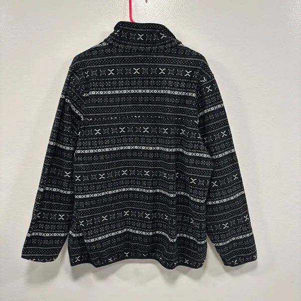 Jachs fleece Patagonia style sweatshirt Black and white sweater women’s size XL - Image 4