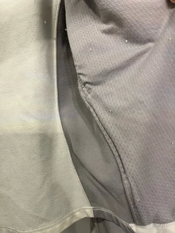 The North Face Women’s White and Light Gray Zip Front Fleece Jacket - Image 8