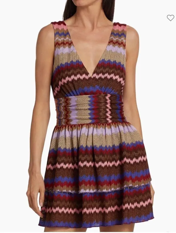 Ramy Brook Laura Zig Zag Tiered Minidress - Image 8